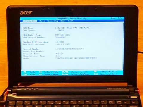 how to update acer aspire one bios